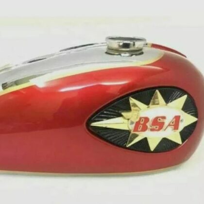 tangki bsa a75 2 red painted chromed fuel petrol tank