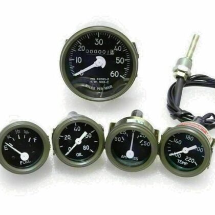 jeep willys mb gpw full black speedometer