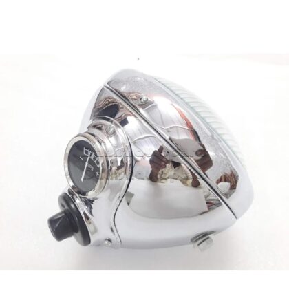 norton triumph bsa ajs ariel headlight 6.5inch curved full chrome