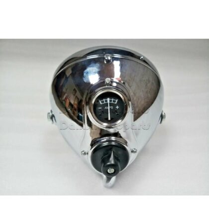 norton triumph bsa ariel ajs lucas 7 inch full chrome headlight curved