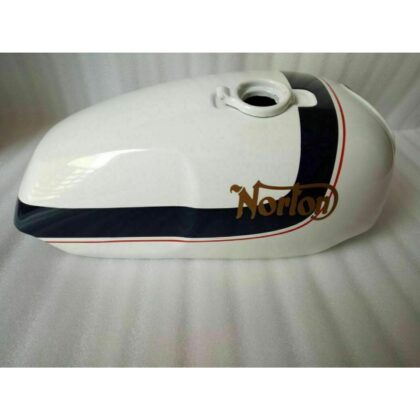 brand new norton commando roadster white painted gas fuel petrol tank